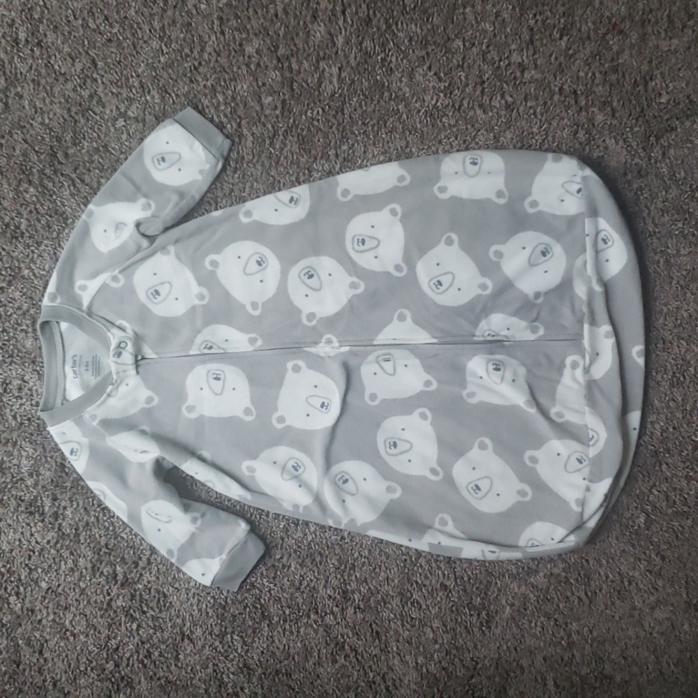 Bundle of 2 VGUC Carter's Fleece Sleep Sacks Wearable Blankets Size 3-6 Months - Picture 4 of 9